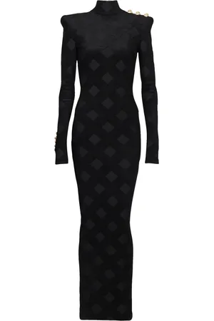 Balmain Velvet Jacquard Maxi Dress