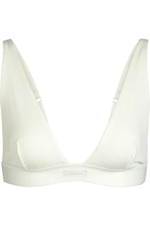 SKIMS Cotton-Blend Plunge Bralette
