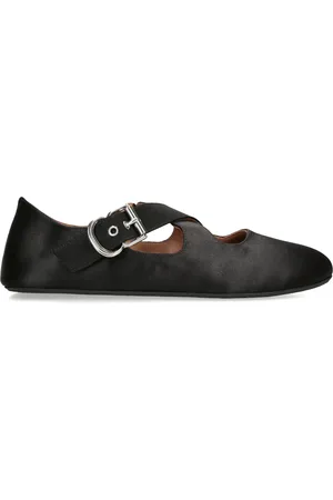Alaïa Satin Criss-Cross Ballet Flats