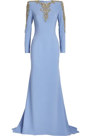 Jenny Packham Crepe Embellished Sabi Gown