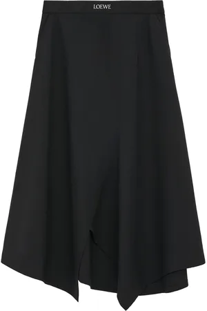 Loewe Wool-Blend Asymmetric Skirt