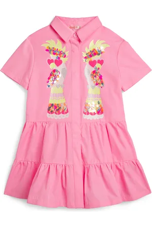 Billieblush Sequinned Printed Shirt Dress