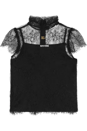 Dolce & Gabbana Lace Short-Sleeve Blouse