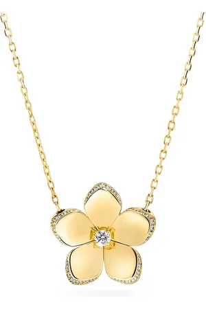 GRAFF Gold and Diamond Wild Flower Pendant Necklace