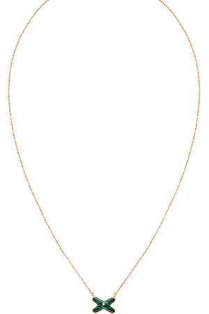 CHAUMET Diamond and Malachite Jeux de Liens Pendant Necklace
