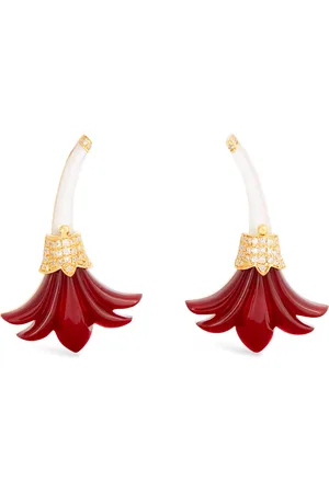 L´Atelier Yellow Gold, Diamond and Mother-of-Pearl Psychedeliah Earrings