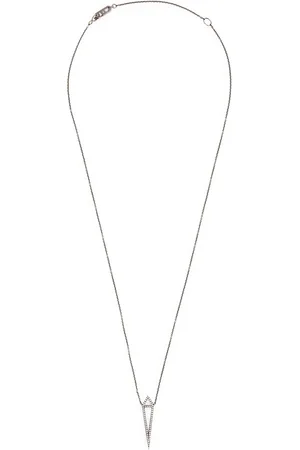 Eva Fehren Blackened White Gold and Diamond Dagger Necklace