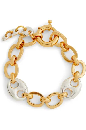 Timeless Pearly Mixed Metal-Tone Link Bracelet