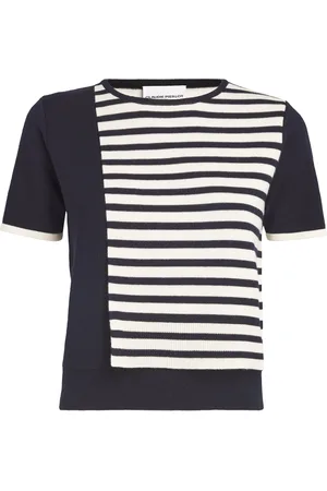Claudie Pierlot Short-Sleeve Striped Sweater