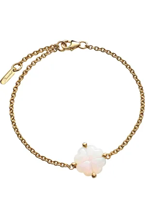 Baccarat Gold Vermeil and Crystal Trèfle Chain Bracelet