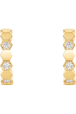 CHAUMET Yellow and Diamond Bee de Hoop Earrings