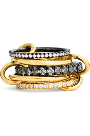 SPINELLI KILCOLLIN Yellow Gold, Silver and Diamond Noelle Ring