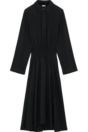 Loewe Gathered Waist Polo Midi Dress