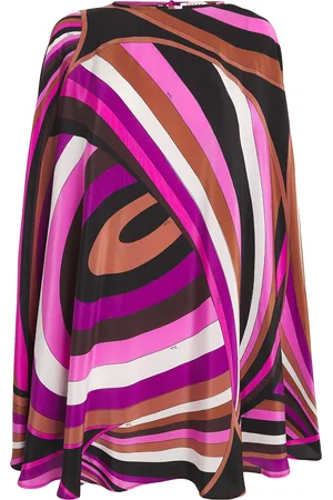 Puccini Silk Iride Print Kaftan Mini Dress
