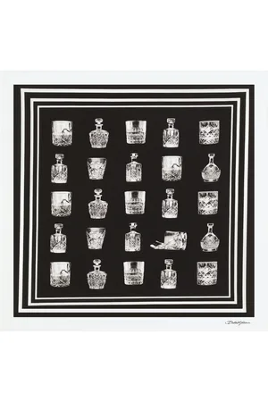 Dolce & Gabbana Silk Decanter Print Scarf