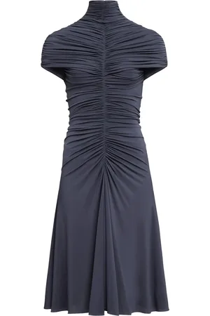 Alaïa Gathered High-Neck Mini Dress