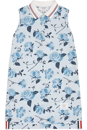 Thom Browne Floral Polo-Collar Dress