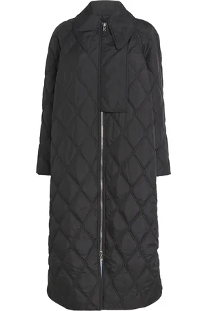 Ganni Quilted Ripstop Longline Coat