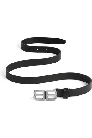 Balenciaga Leather Logo Hourglass Belt