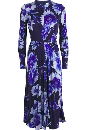 Erdem Long-Sleeve Floral Print Dress