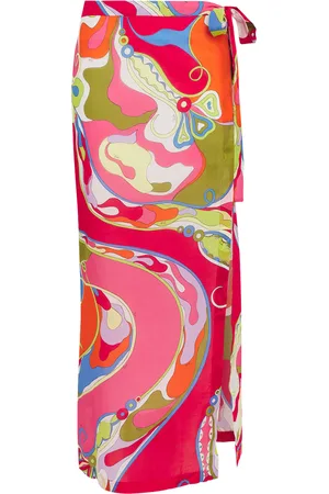 Puccini Cotton Orchidee Wrap Skirt