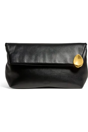 Jil Sander Leather Jewel Zip Clutch Bag