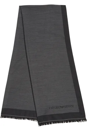 Emporio Armani Wool-Silk Fringed Scarf