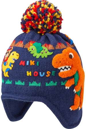 Miki House Wool-Blend Dinosaur Hat