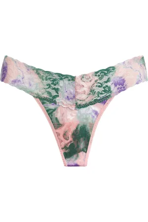 Hanky Panky Lace Floral Print Low Rise Thong