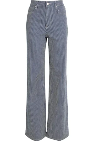 VERONICA BEARD Crosbie Striped Wide-Leg Jeans