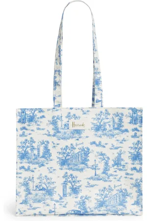 HARRODS Toile Shoulder Tote Bag