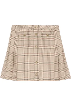The Kooples Cotton-Wool Check Mini Skirt