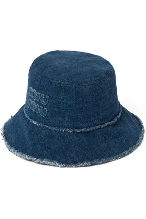 Miu Miu Denim Logo Bucket Hat