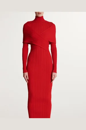 Balmain Knitted Wrap Maxi Dress