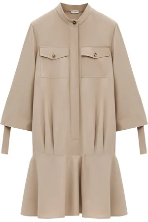 Loewe Dropped-Hem Mini Shirt Dress