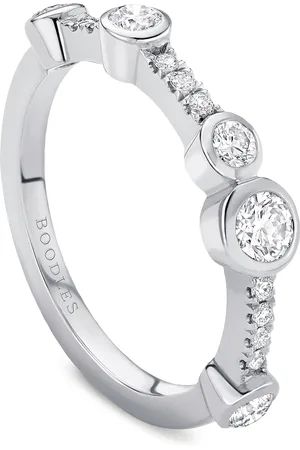 Boodles Platinum and Diamond Waterfall Half-Hoop Ring
