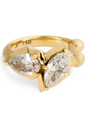 Jade Trau Yellow and Diamond Poppy Ear Cuff