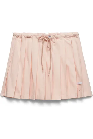Prada Cotton Pleated Mini Skirt