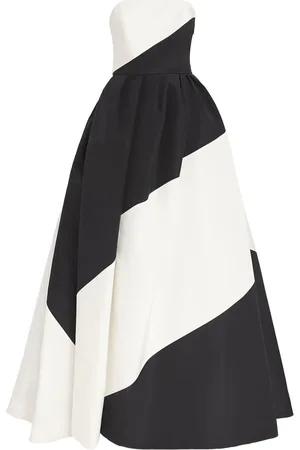 Carolina Herrera Silk Colour-Block Strapless Gown