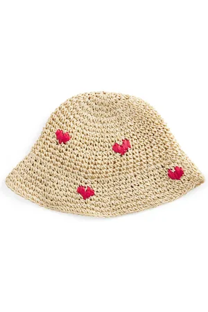Bonita Raffia Heart Bucket Hat