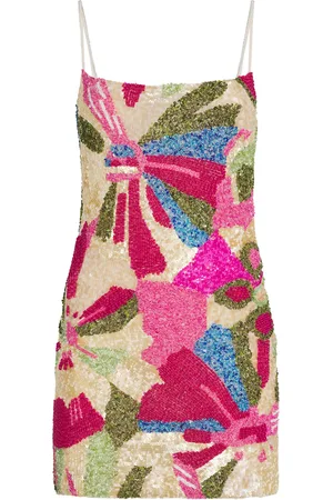 Cult Gaia Hand-Beaded Bebe Mini Dress
