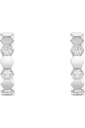 CHAUMET White Gold and Diamond Bee de Hoop Earrings