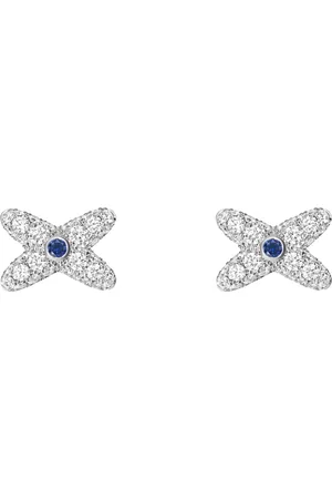 CHAUMET White Gold, Diamond and Sapphire Jeux de Liens earrings