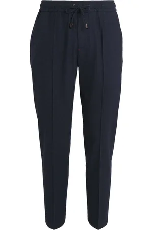 ISAIA Wool-Cashmere-Blend Drawstring Trousers