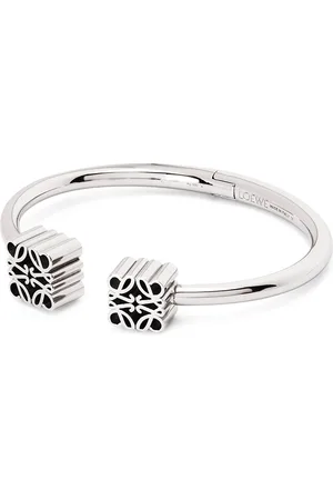 Loewe Sterling Anagram Cuff Bangle