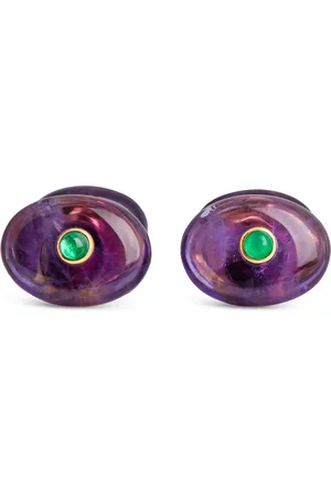 DEAKIN & FRANCIS Yellow and Amethyst Cufflinks