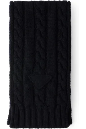Prada Cashmere Cable-Knit Scarf