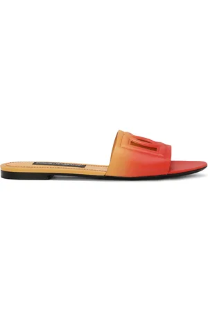 Dolce & Gabbana Leather Dg Slides