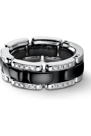 CHANEL Medium White Gold, Diamond And Ceramic Flexible Ultra Ring