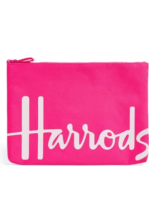 HARRODS Large Cotton Logo Pouch